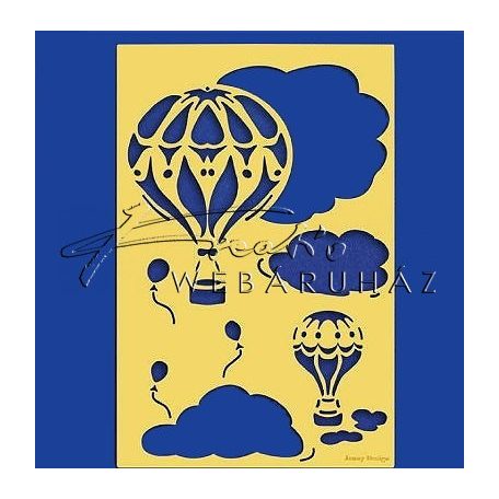 Embossing sablon - Hőlégballon