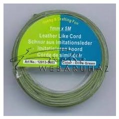 Bőrhatású Szálak, 1mm - Olivazöld