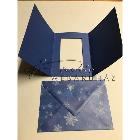 Boríték - Transzparens boríték - Hópelyhes, kék - 3 db-os készlet