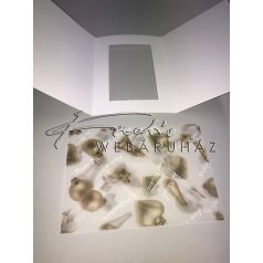  Boríték - Transzparens boríték - Karácsonyfadíszes, fehér - 3 db-os készlet
