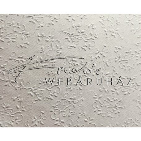 Domborkarton - Firenze mintás fehér színű domborított karton, 220gr, 29x20cm, 1 lap