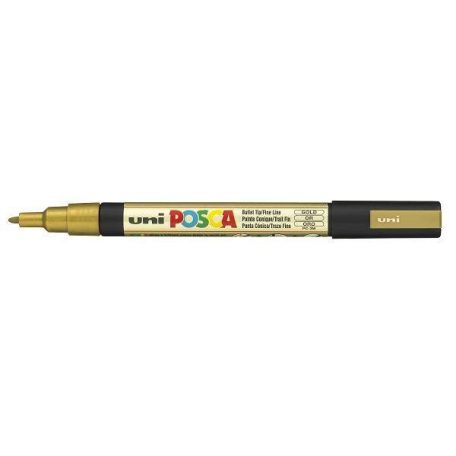 Dekormarker, 0,7 mm, UNI "Posca PC-1MR" - Arany 25