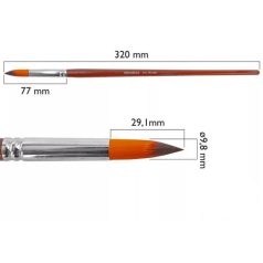 Művészecset olajhoz és akrilhoz - szintetikus, fa nyelű - 18-as méret