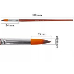 Művészecset olajhoz és akrilhoz - szintetikus, fa nyelű - 20-as méret