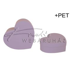   Papírdoboz készlet, 2 db-os, szív alakú KR.LILA+PET 19-22