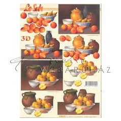 Almás,narancsos csendélet, Fázisos 3D