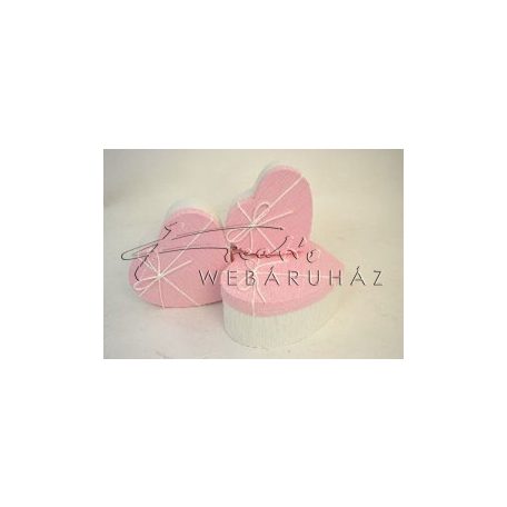 Díszdoboz - Szív alakú, rózsaszín tetővel, ajándékdoboz szett - 3db