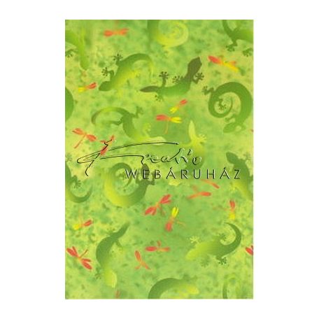 Transzparens papír - Gekkó, zöld