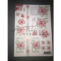 Rózsaszín rózsa, rózsaszín keret, Fázosos 3D
