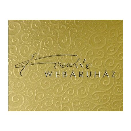 Domborított karton - Milánó arany metál színű - 1 lap, 20x30cm, 220gr