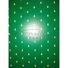 Kartonpapír - Karácsonyfa mintás zöld színű