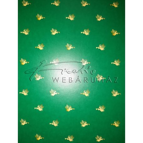 Kartonpapír - Angyal mintás zöld színű