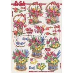 Tulipán Csokor Kosárban, Fázisos 3D