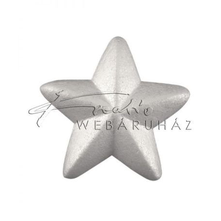 Polisztirol vagy hungarocell csillag, 6cm, ötágú