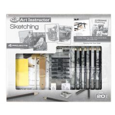   Nagy művészeti oktató készlet - Grafikai szett - 4 különböző kép megrajzolása