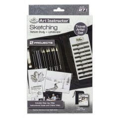   Utazó készlet- oktató videóval - Rajzolás a természetben - 27 részes szett