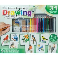 Kreatív hobby - Hobby művész - Grafikai készlet - Színes madarak + Rajzolj könnyen állatokat!