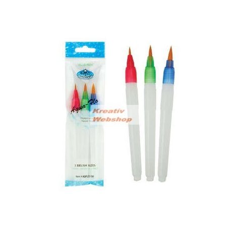 Kreatív hobby - Tölthető nyelű ecsetkészlet Aqua-Flo, 3db-os speciális ecsetkészlet