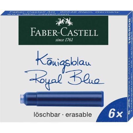 Tintapatronok kék Faber-Castell