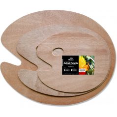 Ovális fa paletta 20x30cm/5mm