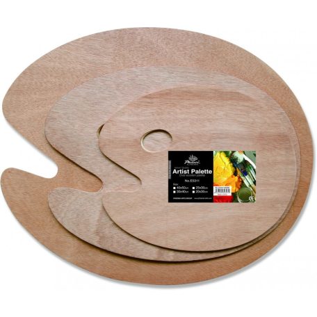 Ovális fa paletta 20x30cm/5mm