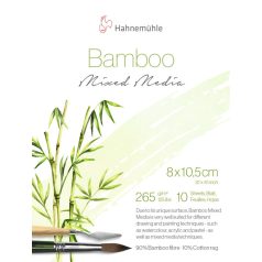 Bambusz tömb vegyes technika HHM 8x10.5cm 265g