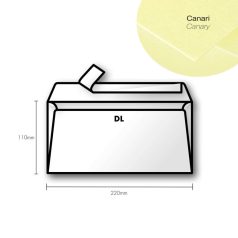 Paper envelope Pollen DL 110x220mm – Canary