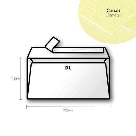 Paper envelope Pollen DL 110x220mm – Canary