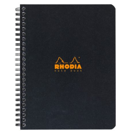 Ring notebook Rhodia 16x21cm lined - fekete