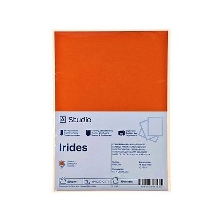 Színes papír A4 80g Irides – narancs 10 lap