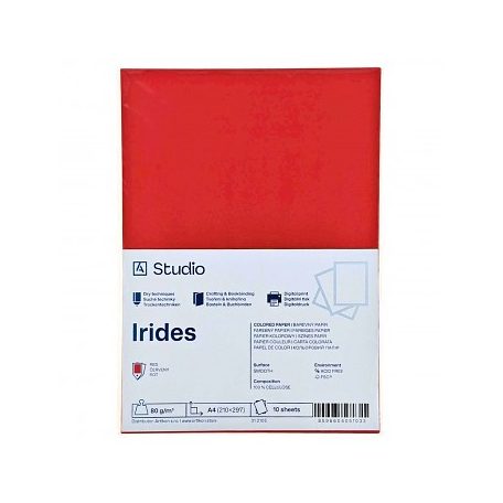 Színes papír A4 80g Irides – piros 10 lap