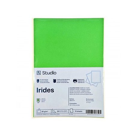 Színes papír A4 80g Irides – zöld 10 lap