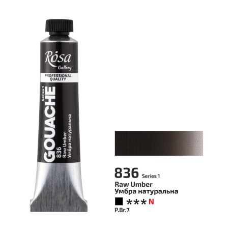 Gouache festék Rosa 20ml – 836 Nyers umbra