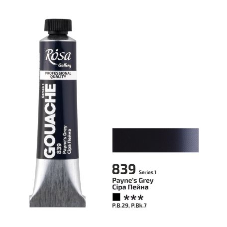Gouache festék Rosa 20ml – 839 Payne's Grey