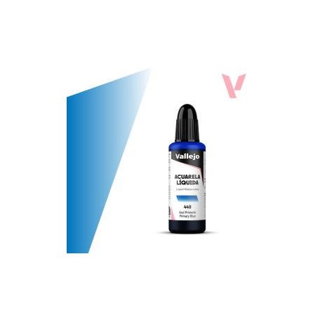 Vallejo folyékony akvarellfesték 32ml – 440 Primary Blue