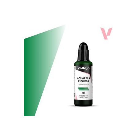 Vallejo folyékony akvarellfesték 32ml – 520 Forrest Green