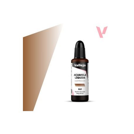 Vallejo folyékony akvarellfesték 32ml – 640 Deep Brown