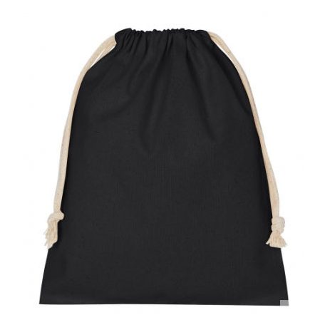 Pamut zseb / zsák 10x14cm fekete