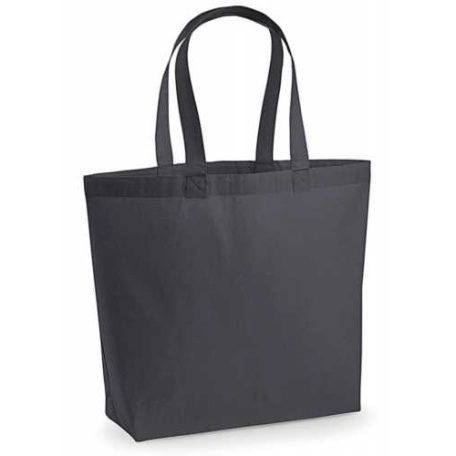Cotton bag with Maxi bottom 200g - gray / graphite