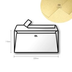 Paper envelope Pollen DL 110x220mm – arany