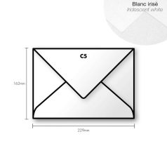 Paper envelope Pollen C5 162x229mm – Iridescent fehér