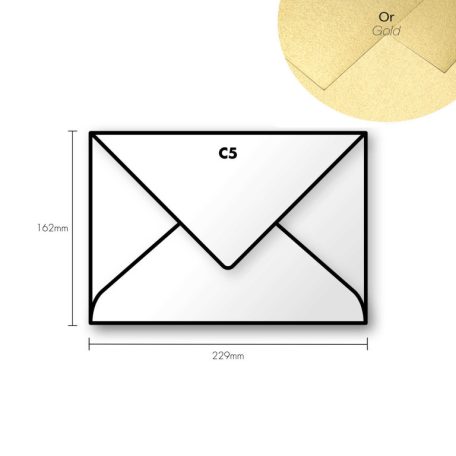 Paper envelope Pollen C5 162x229mm – arany