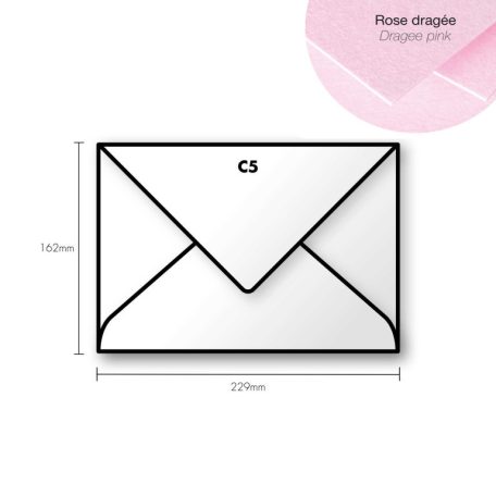 Paper envelope Pollen C5 162x229mm – Dragee pink