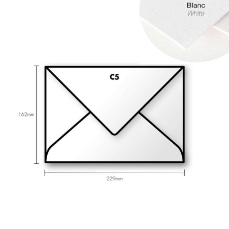 Paper envelope Pollen C5 162x229mm – fehér