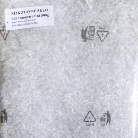 Alacsony olvadáspontú üveg 0,5 kg - fehér átlátszó