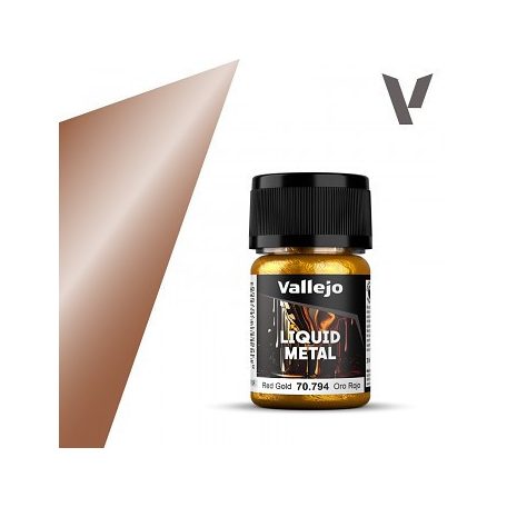 Vallejo Liquid Gold Paint 35ml – 794 Red Gold