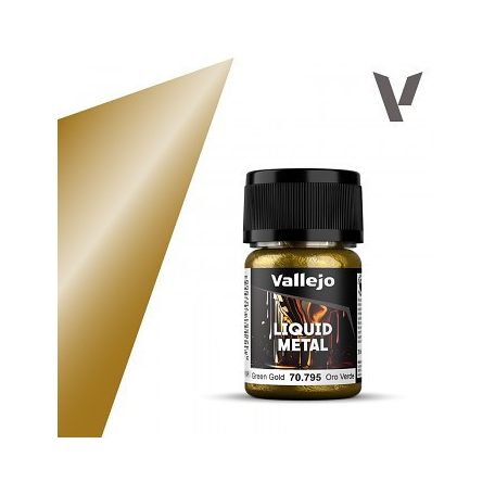 Vallejo Liquid Gold Paint 35ml – 795 Green Gold