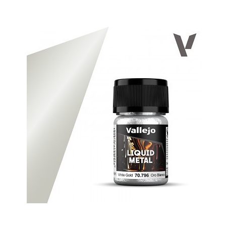 Vallejo Liquid Gold Paint 35ml – 796 White Gold