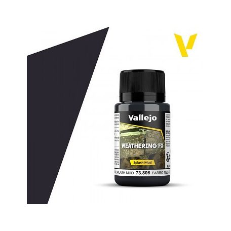 Vallejo Weathering FX 40ml – Black Splash Mud