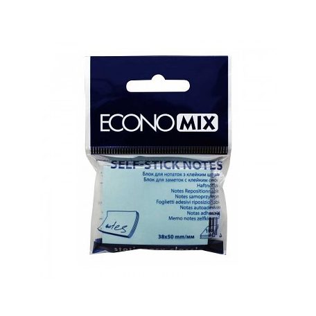 Self-adhesive sticky notes pad 38x50mm, 100pcs pastel kék